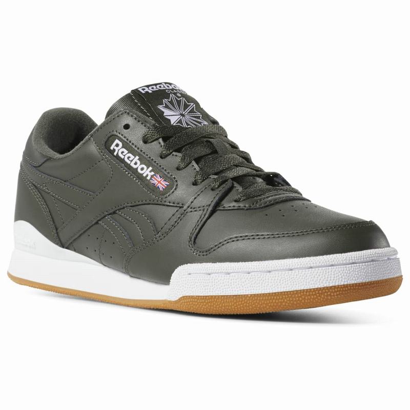 Tenisi Reebok Phase 1 Pro Barbati Verzi Inchis/Albi Romania LI3308EG